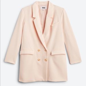 BB DAKOTA X STEVE MADDEN, Dressed To Thrill Blazer. Size XS; Off-White/Pale Pink